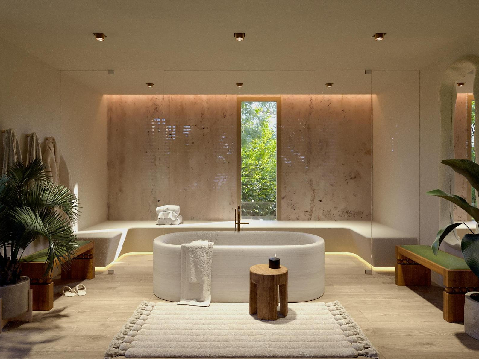 Luxury bathroom — interior architectural visualization